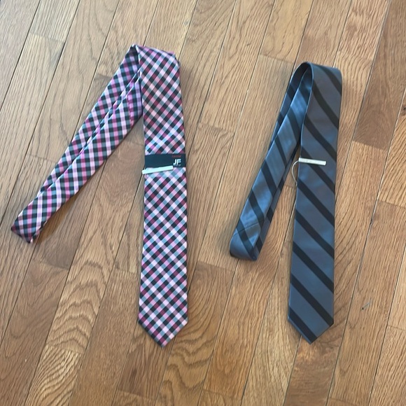 J. Ferrar Other - NWT Bundle of 2 J. Ferrar ties - 100% Polyester -both come with silver tie clips